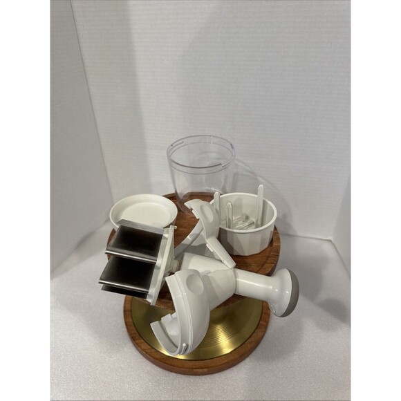 Pampered Chef Food Chopper #2585  Manual Push Vegetable Dicer Chef Hat Logo GUC - Picture 6 of 8